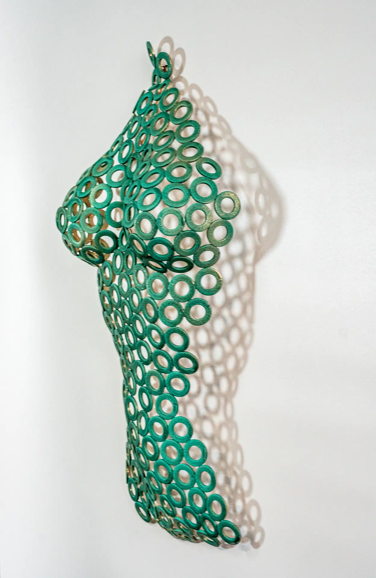 Industrial Venus in Green-Gold Patina | Female Torso Sculpture | Wall Art - obrazek 5