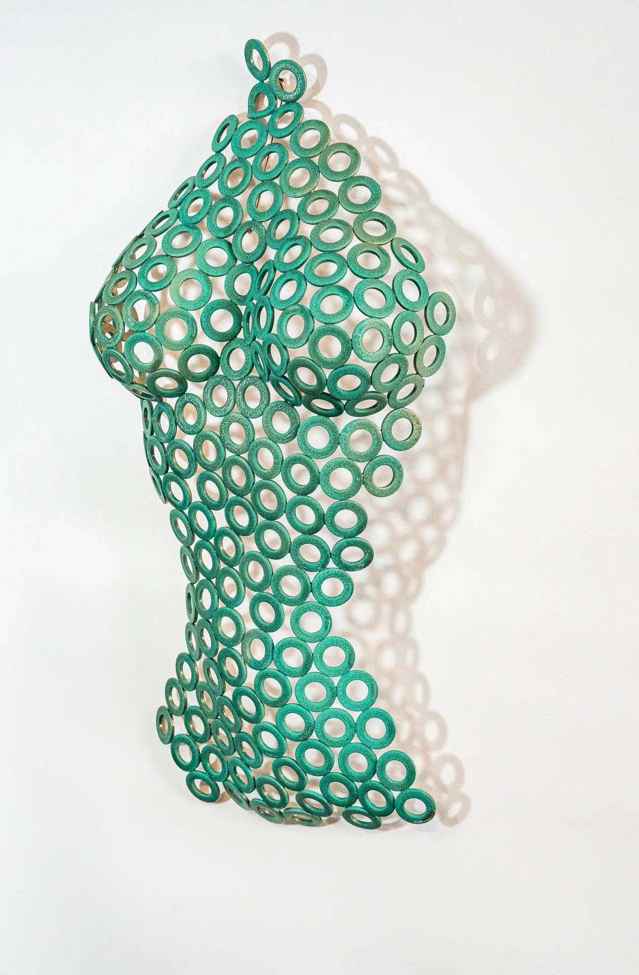 Industrial Venus in Green-Gold Patina | Female Torso Sculpture | Wall Art - obrazek 6
