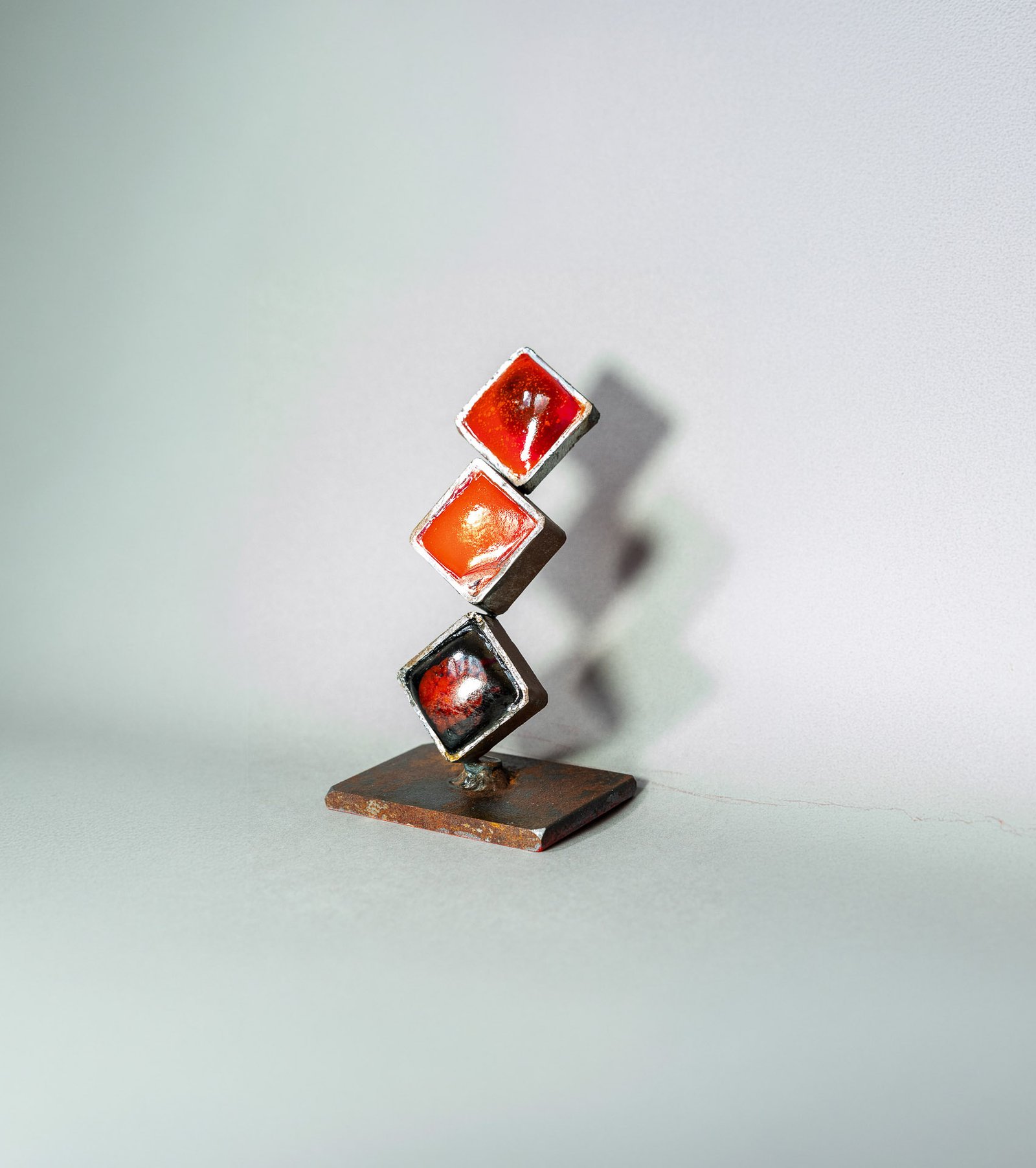 Abstract steel&epoxy sculpture